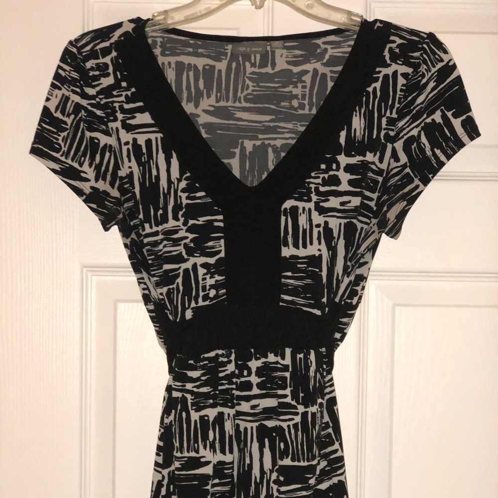 Black and White Blouse